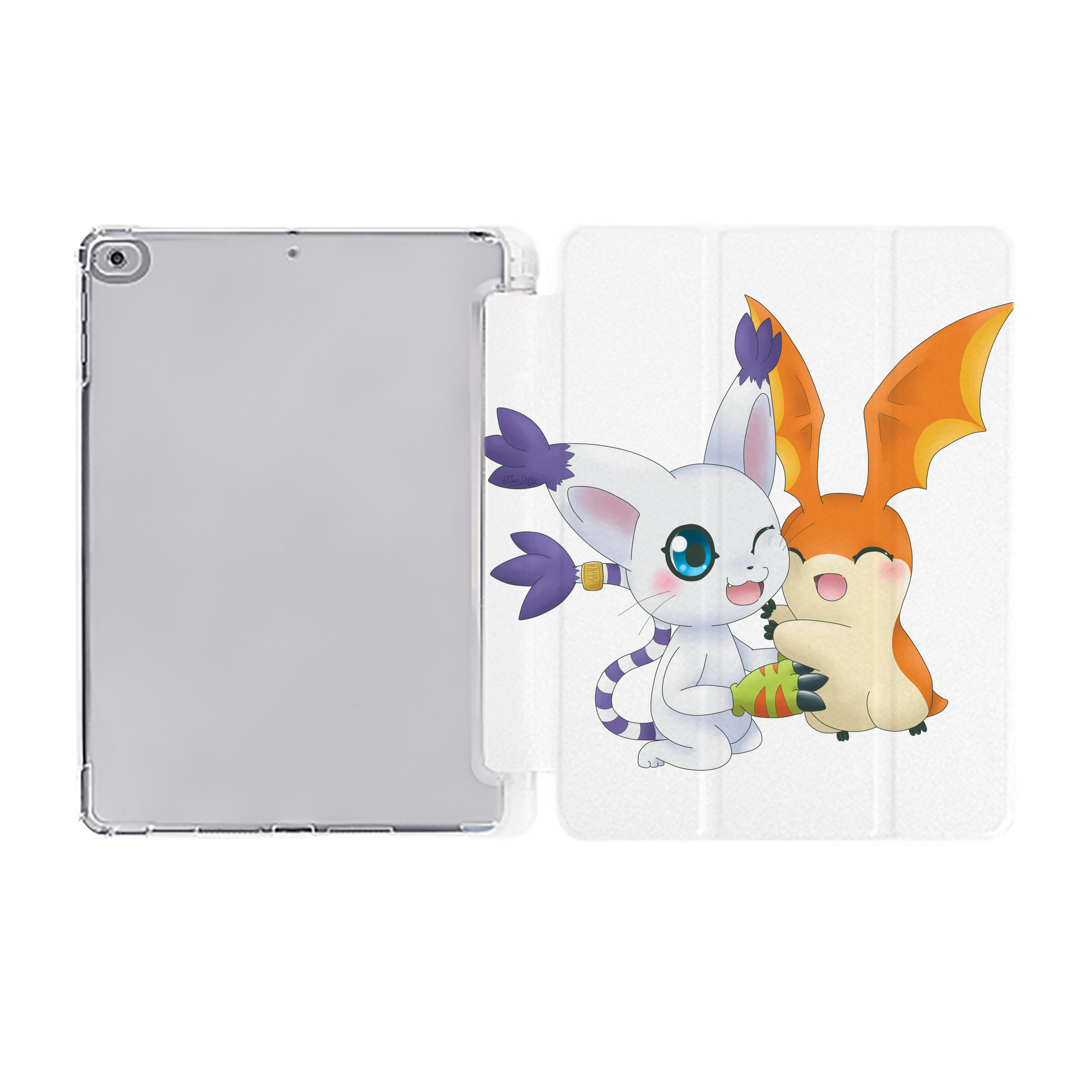 （画像用） Digimon デジタルモンスター/デジモン IPad ケース ペン収納付き 三つ折りスタンド PUレザー×シリコン 対応機種9.5/10.5/10.9インチ